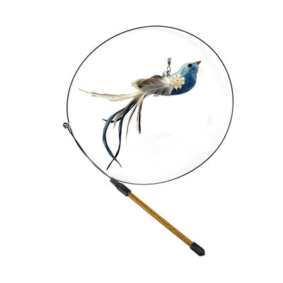 Simulation Funny Feather Bird Interactive Cat Toy
