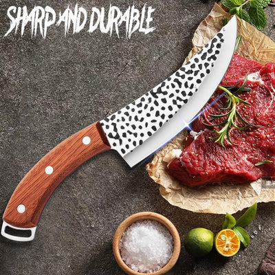 Boning Knife Forged Stainless Steel Outdoor Hunting Cleaver Knife for Meat Fruit Vegetables Kitchen Professional Chef Knife Damascus Handmade Knives - Statnmore-7861