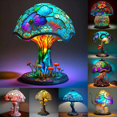 Creative Flower Mushroom Retro Table Night Lamp