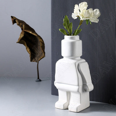 European Resin Statue  Flower Vase  for Living Room
