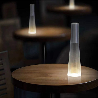 USB rechargeable glass table lamp , Creative table lamp night