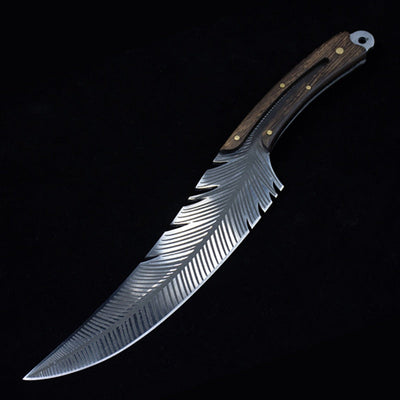 Kitchen Knife 9 Inch Sharp Chef Cleaver Viking Hunting Knife with Holster Cooking Tools Handmade Forged Knife - Statnmore-7861