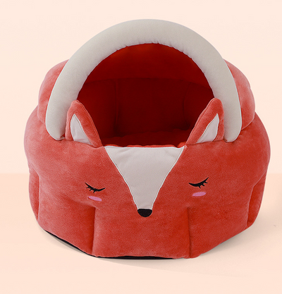 Funny Fox Shape Pet Cat Bed House Cozy Dog Cat Mat Bed Warm Durable Portable Pet Basket Kennel Dog Cushion Cat Supplies - Statnmore-7861