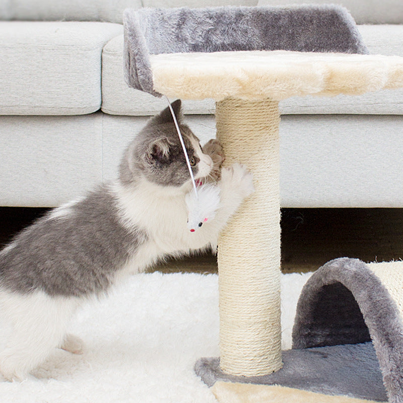 Cat Climbing Frame Toy Small Sisal Claw Arch Bridge Handmade Cat Scratcher Cat Scratching Post Cat Toy Cat Tree - Statnmore-7861