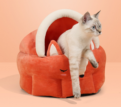 Funny Fox Shape Pet Cat Bed House Cozy Dog Cat Mat Bed Warm Durable Portable Pet Basket Kennel Dog Cushion Cat Supplies - Statnmore-7861